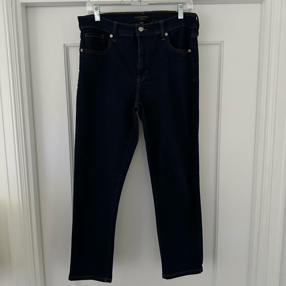 Banana Republic Factory High Rise Slim Jean Banana Republic Jeans Dark Rinse - Picture 10 of 10